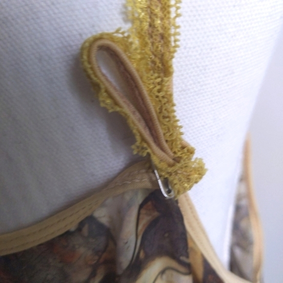 Pretty Angel Fairy Dress Chiffon Golden Yellow Flower Large - Picture 6 of 9